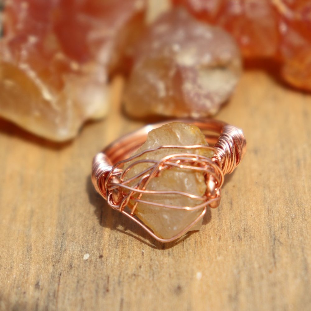 Wire wrapped agate ring - Picture 6 of 7